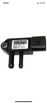 Датчик тиску вихлопних газів Audi/VW/Skoda/Seat 1.2/1.6/2.0TDi (09>) сажовий фільтр 076906051B 076906051B фото